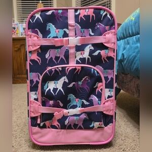 Pottery Barn Kids horse print suitcase